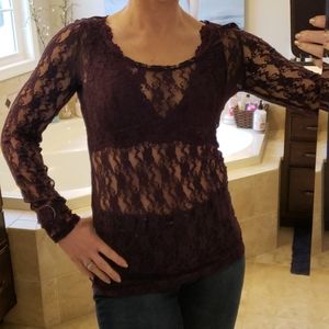 Lacy sheer top